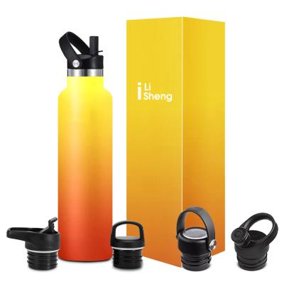 China Sustainable Factory Curved Logo Vacuum Insulated Wine Water Double Flask Wall Stainless Steel Customized Water Bottle for sale