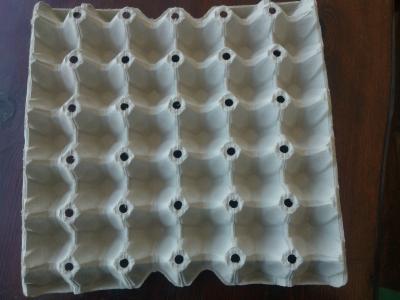 China 30 Cells Molded Pulp Products , Custom Paper Packing Recycled Pulp Egg Tray  for sale