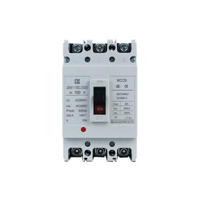 China Power Equipment Triple Phase 100a Case Circuit Breakers Thermal Magnetic Low Voltage Plastic Circuit Breaker for sale