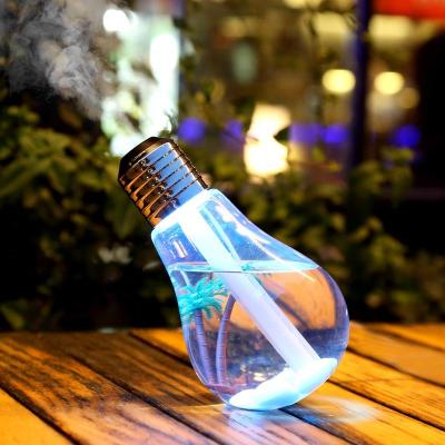 China Cute Car Amazon 400ml Bulb Air Jet Humidifier Cute Desktop Gift Mini Purifying Interior Humidifier OEM for sale