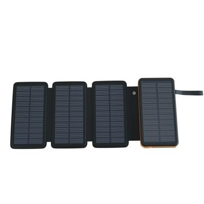 China Best 2022 Newest Support Fast Foldable Solar Fast Charger 20000mAh Charging Power Banks Waterproof Mobile Charging Powerbank With LED Light for sale