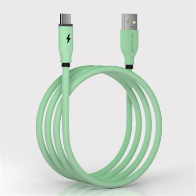 China 3A Current Fast Transmit OEM Silicone 3A Color Cable Wholesale USB Cell Phone Fast Charging Micro USB Charger Type C for sale