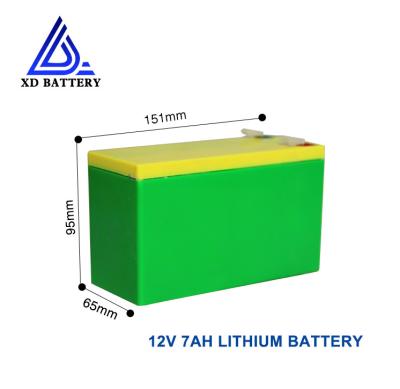 China Aangepast Navulbaar Lifepo4-Batterij12v 7ah lithium 9000 het Cyclusleven Te koop