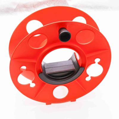 China Telecommunication Cord Storage Reel With Center Rotation Handle Easy To Use 145-Feet Orange for sale