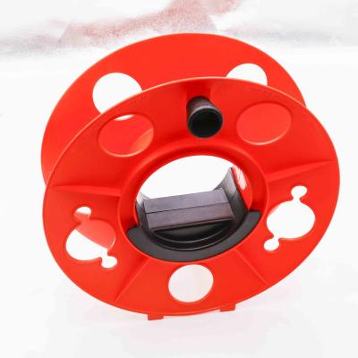 China Telecommunication Cord Storage Reel With Spinning Center Handle Easy To Use 140feet Orange Color for sale