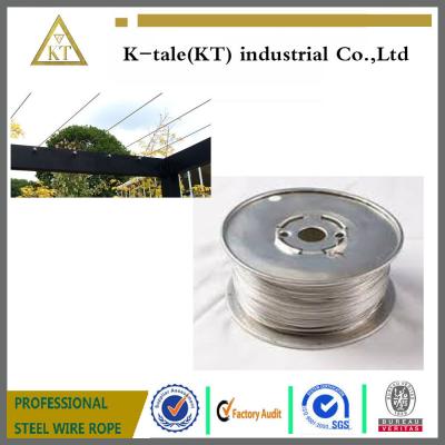 China Cable Railing for Pergola /stainless steel wire rope for pergolas and plant training for sale