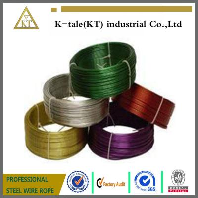 China Black Pvc Coated Stainless Steel Wire Rope , Loop Tie Wire for sale