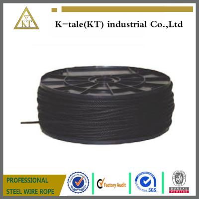 China Wholesale black steel wire rope 7x19 aircraft cable for stage for sale