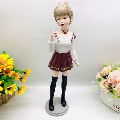 China Girl's Resin Fashionable Creative China Wear Boots Lovely Long Opens Home Furnishing Gift Souvenir for sale