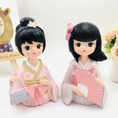 China Creative Japan Kimono Girl Resin Open Home Furnishing Gift Souvenir for sale