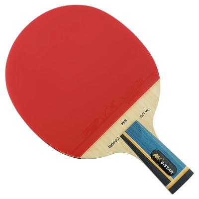 China Wood +Rubber+Sponge Mk Small MOQ Customized Star Ping Pong Paddle 7 Layers Wood With Carbon Training Table Tennis Racket With Cartying Bag In Stock for sale