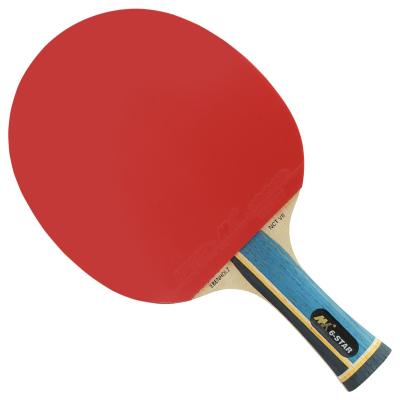 China Wooden +Rubber+Sponge Small MOQ Customized Star Ping Pong Paddle 7 Layers Wood With Carbon Training Table Tennis Racket With Cartying Bag In Stock for sale