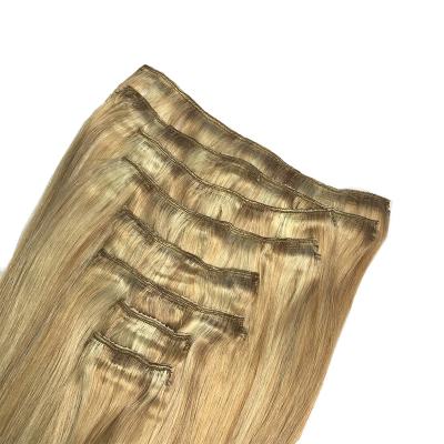 China Remy Hair High Quality Grade Natural Curly Double Loop Lace Pulled Clip In Hair Extension Natural Hair Clip In for sale