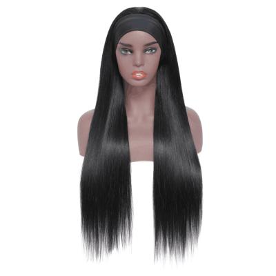 China Wholesale Straight Virgin Brazilian Body Wave Headband Hair Band Hair Wigs For Black Women for sale