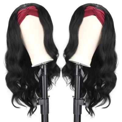 China Brazilian Body Wave Virgin Hair Glueless Piano Color Headband Wigs For Black Women, 40inch Headband Wig Ombre Highlight Blonde Hair for sale