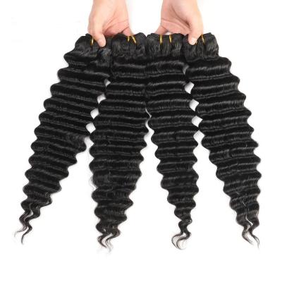 China Kinky Curly Brazilian Hair Deep Wave Weave Bundles, 8-30inch 100% Virgin Hair, Cuticle Aligned Brazilian Hair Bundles for sale