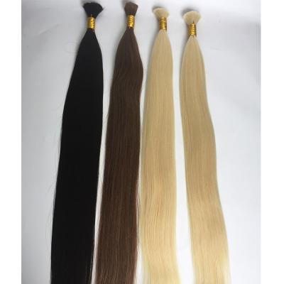 China High Quality Real Human Hair Straight Color Factory Price Silky Straight Bulk Hair for sale