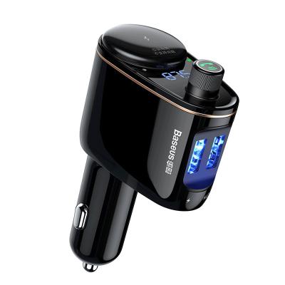 China Baseus Dual USB CAR CHARGER Multifunctional Car Charger FM Transmitter 5V 3.4A MP3 Audio Player for sale