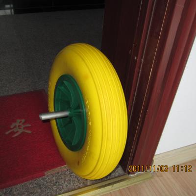 China 3.50-8 4.00-18 PU Foam Wheels voor Wheelbarrow Beschikbaar voor OEM en Online Support Te koop