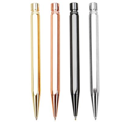 China Wholesale New Design Ballpoint Pens Nice Writing Feeling Rose Gold Pens With Custom Logo Gold Brass Copper Pens for sale