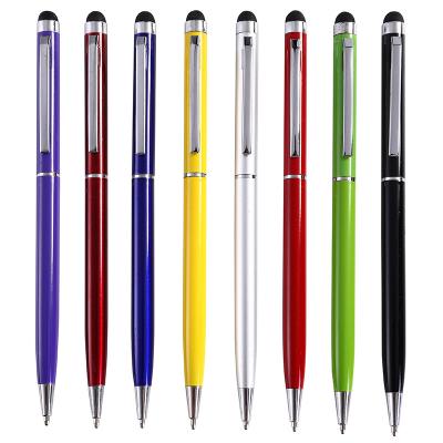 China Thin Tip Pen Twist Action Stylus Simple Cheap Metal Touch Screen Pens for sale