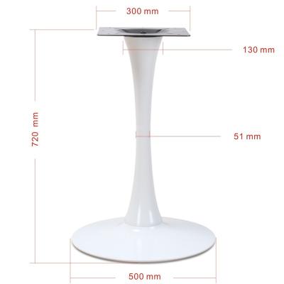 China Quality: White Metal Iron Trumpet Base Tulip Table Base For Restaurant Top Table for sale