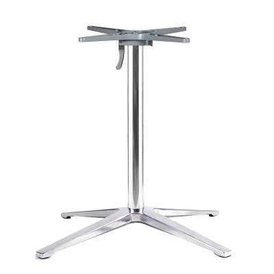 China Industrial Unique Modern Collapsible Folding Table Contemporary Dining Center Aluminum Legs for sale