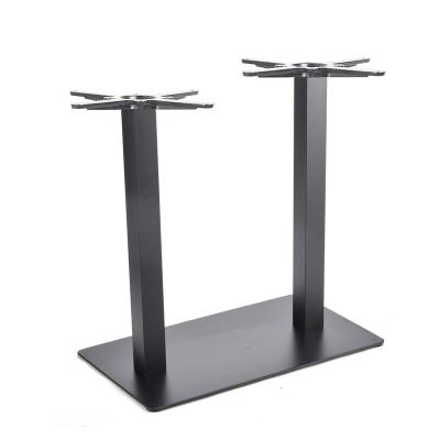 China Contemporary Matte Black Metal Base Plate Bar Furniture Heavy Duty Indoor Square Table Base For Sale for sale