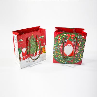 China Fashionable recycled materials Christmas paper bag with volume-sales. for sale