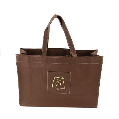 China Recycled Materials Tops To Sell Customized Wedding Gift Non-woven Shopping Bags Wholesale for sale