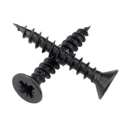 China Round Fine Thread Bugle Head Drywall Screws With Black Phosphate Size 3.5X64mm Coated Drywall Screws for sale