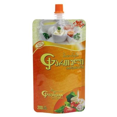 China Custom Printing Moisture Proof Plastic Cap Cream Liquid Holder Up Spout Pouch Food Tomato Sauce Packaging Bag for sale