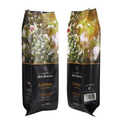 China Custom Printed Food Tea 16oz Coffee Packaging Bag Side Gusset Moisture Proof Pouch With Vent Valve for sale