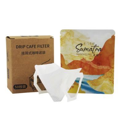 China Manufacturer Cheap Price 95*95mm Flat Bag Coffee Drip Pouch Moisture Proof Packaging With Box Set for sale