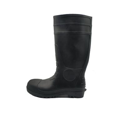 China Cheapest Mining Industrial Custom Density Light Weight Steel Waterproof Gas Station Single Toe PVC Boots en venta