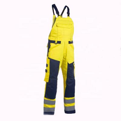 China Cverall Mesh Men Cheap Reflective Tape 100% Orange Work Trousers High Visibility Polyester High Visibility Work Uniform for sale