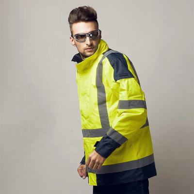 China High Visibility EN 471 Class 3 Work Wear Winter Bomber Road Racing Reflective Jacket for sale