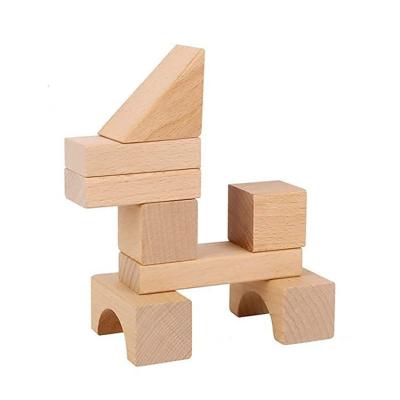 China DIY Building Brick 2021 Best Selling Stone Wooden Building Block Multi Color Wooden Wood Housing Building Blocks for sale