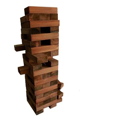 China Interesting tower game giant stained large wooden tower tumbing wooden tower blocks stacking game for sale