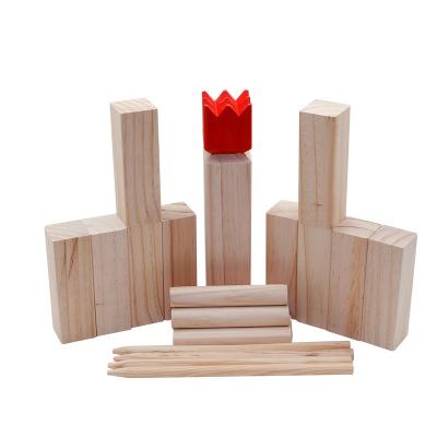 China Popular Playground in SWEDEN Market Wooden Backyard Game Kubb Viking Playset for sale