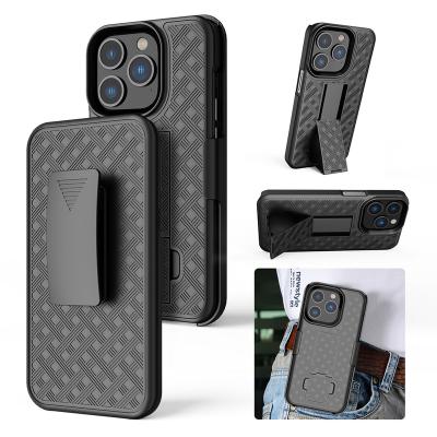 China Shockproof Suitable for Max Invisible iPhone 14 Pro Phone Shell iPhone 14 Pro Bracket Woven Slip Sleeve Anti-fall Cover Device for sale