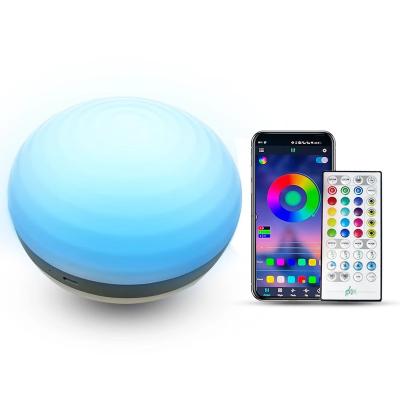 China NEW Modern Rechargeable Smart Rhythm Music Rhythm Saturn Night Light Support APP Touch and Desktop Remote Control for sale