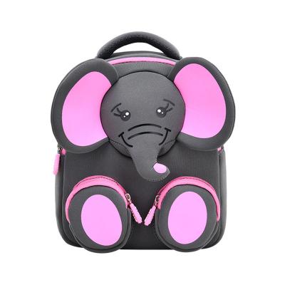 China 2021 Fashion Anti-lost Cute Animals Design Waterproof Popular 3D Children Elephant Dindergarten Schoolbags Backpacks for sale