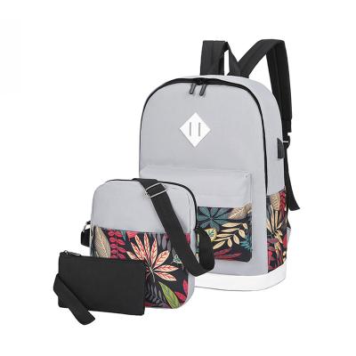 China New Arrival Waterproof Custom Printing 3 Pieces High Quality Backpack Set Cute Boys Student School Bag Set Scool Backpack For Kids for sale