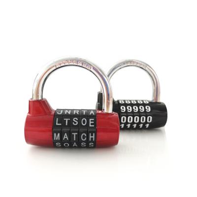 China Use For High Quality Gym Locker AJF And Security U Form 4 Digit 5 ​​Number 5 Letter Fitness Gym Combination Padlock for sale