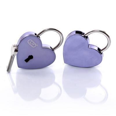 China Europe AJF Hot Selling Colorful Metal Love Heart Engraving Your Names Love Lock for sale