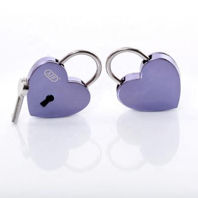 China AJF Love Heart Shape Zinc Alloy Popular New Designed Purple Lock for sale