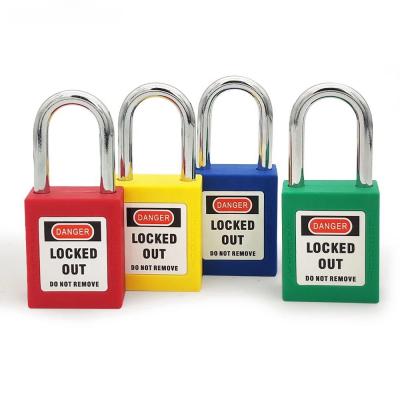 China China Loto Nylon Plastic Steel Key Lockout Shackle ABS 38mm Body AJF Tagout Padlock For Labor Safety for sale