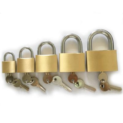 China AJF Brass Brass Padlock Heavy Duty Solid NC High Quality And Security 30-70MM; ZHE 2 brass keys (kd or KA) for sale