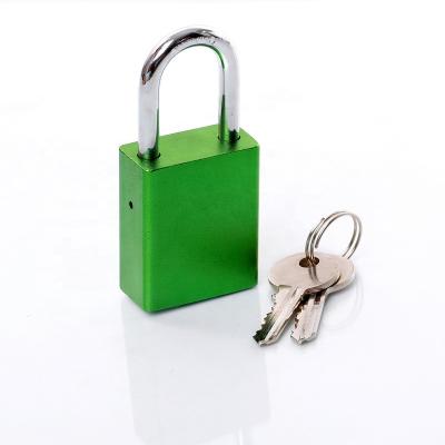 China AJF Square Key Aluminum Hot Selling Green Aluminum Padlock For Engraving Names Or Models for sale